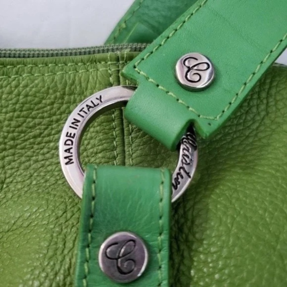 Cristina Green Pebbled Leather Bag - Picture 3 of 6